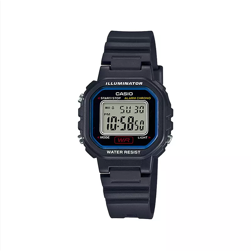 خرید قسطی|ساعت مچی دیجیتال زنانه کاسیو بند رابر مشکی LA-20WH-1CDF