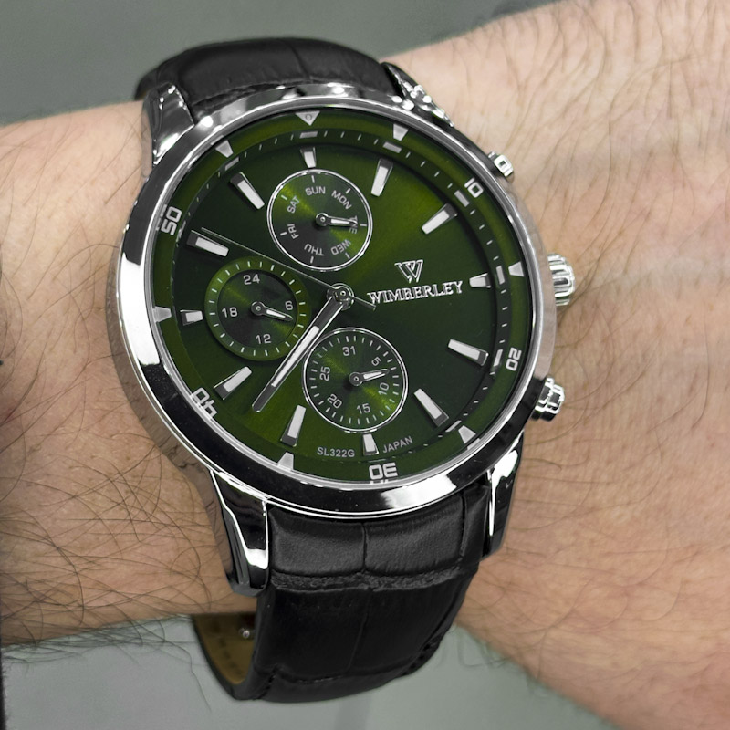 خرید قسطی|ساعت مچی مردانه ویمبرلی اورجینال بند چرم WB-SL-322G-G
