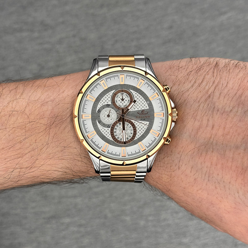 خرید قسطی | ساعت مچی مردانه الگانس سه موتور فعال فول تایم EP0576G