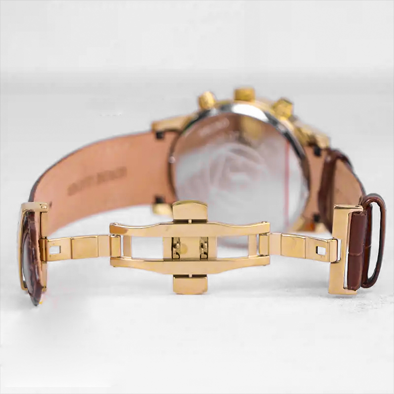 خرید قسطی| ساعت مچی مردانه سیکو  چرم قهوه ای قاب طلایی کرنوگراف G9231/1