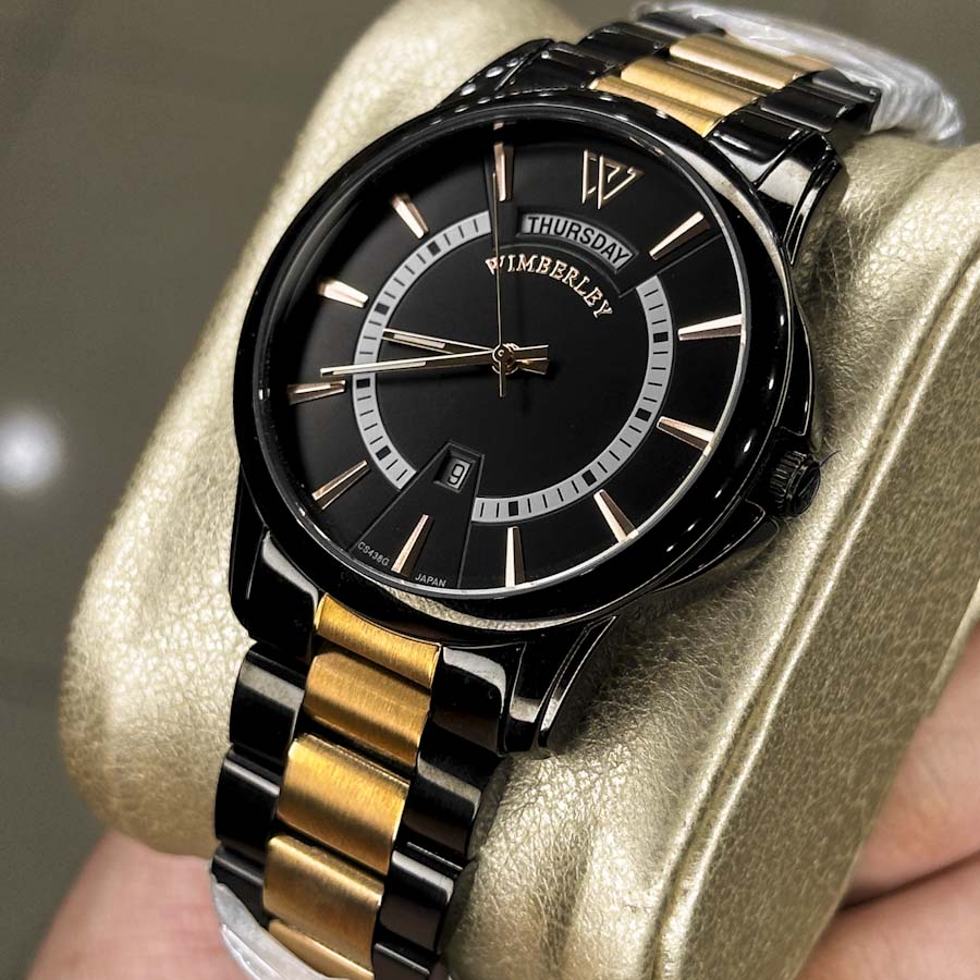 ساعت مچی ویمبرلی مردانه  دو تاریخه مشکی رزگلد WB-CS438G-U