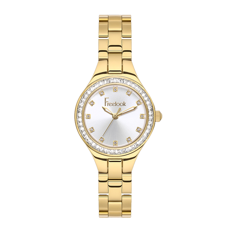 خرید قسطی | ست دستبند و ساعت زنانه فری لوک طلایی FL.10493/3