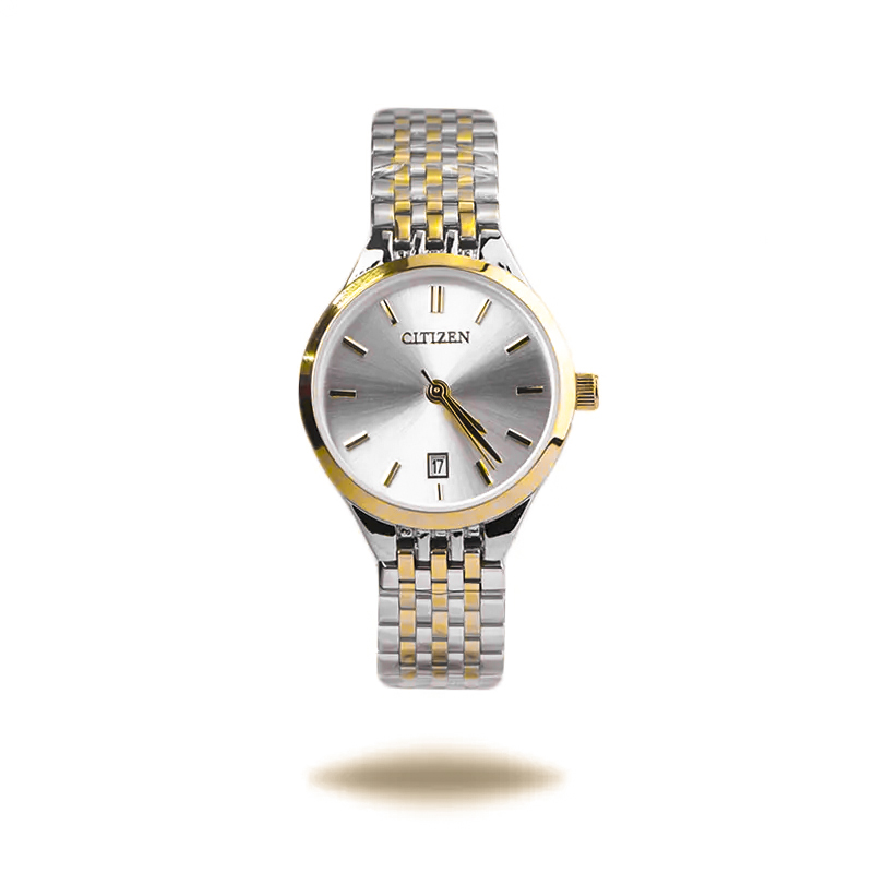 خرید قسطی | ساعت مچی زنانه سیتیزننقره ای طلایی 3325/8