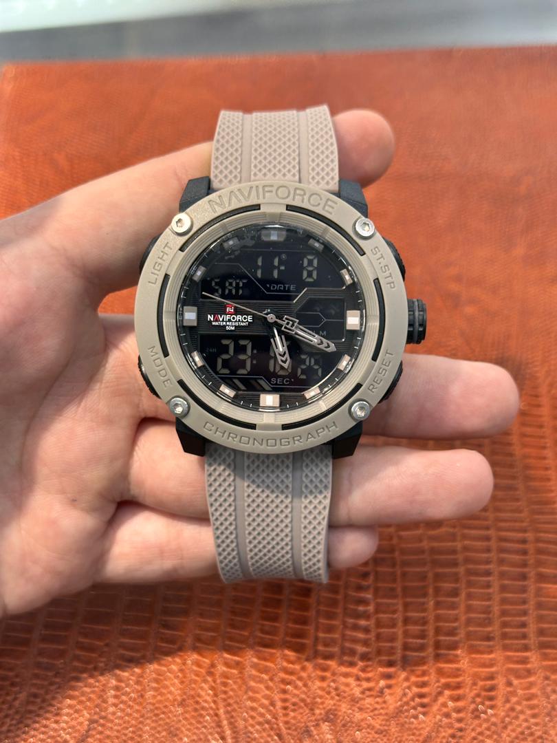 خرید قسطی| ساعت مردانه نیوی فورس دو موتوره انالوگ دیجیتال رابر 7114/3