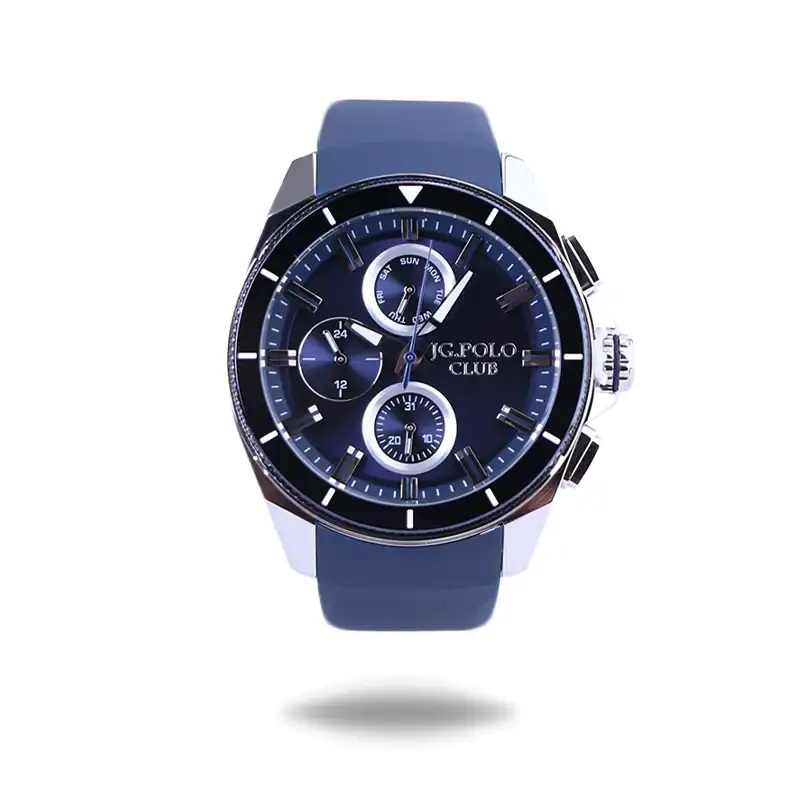 خرید قسطی| ساعت مچی مردانه جی جی پولو کلاب آمریکا فول تایم سرمه ایJPC.S04238R2