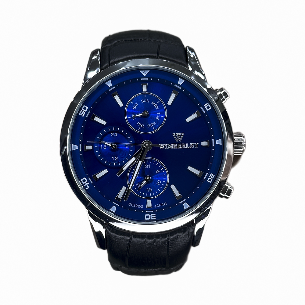 خرید قسطی|ساعت مچی مردانه ویمبرلی اورجینال بند چرم WB-SL-322G-D