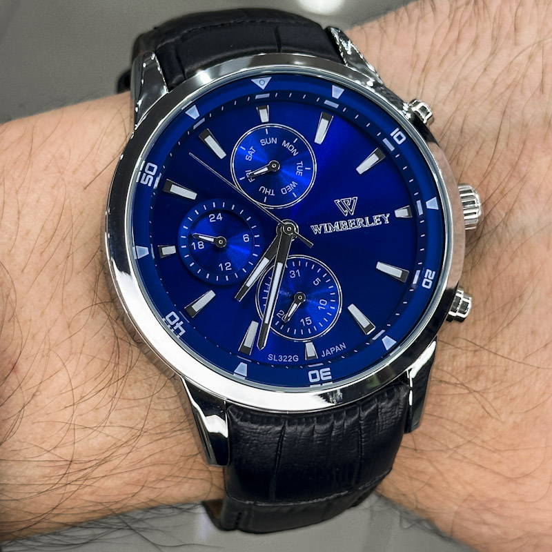 خرید قسطی|ساعت مچی مردانه ویمبرلی اورجینال بند چرم WB-SL-322G-D