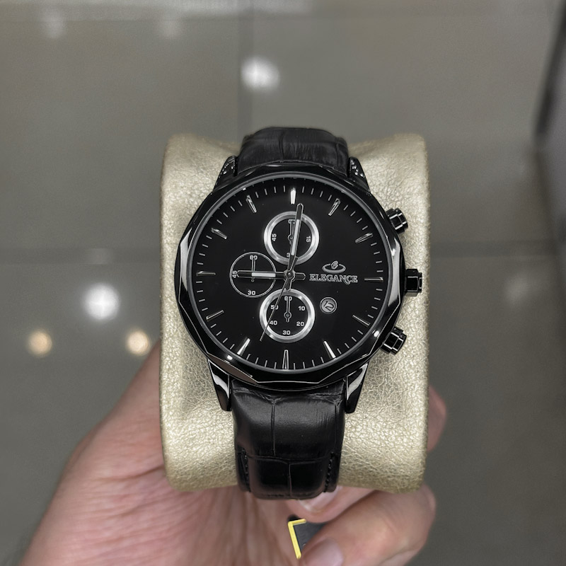 خرید قسطی | ساعت مچی مردانه الگانس طرح سه موتوره بند چرم G2911/31