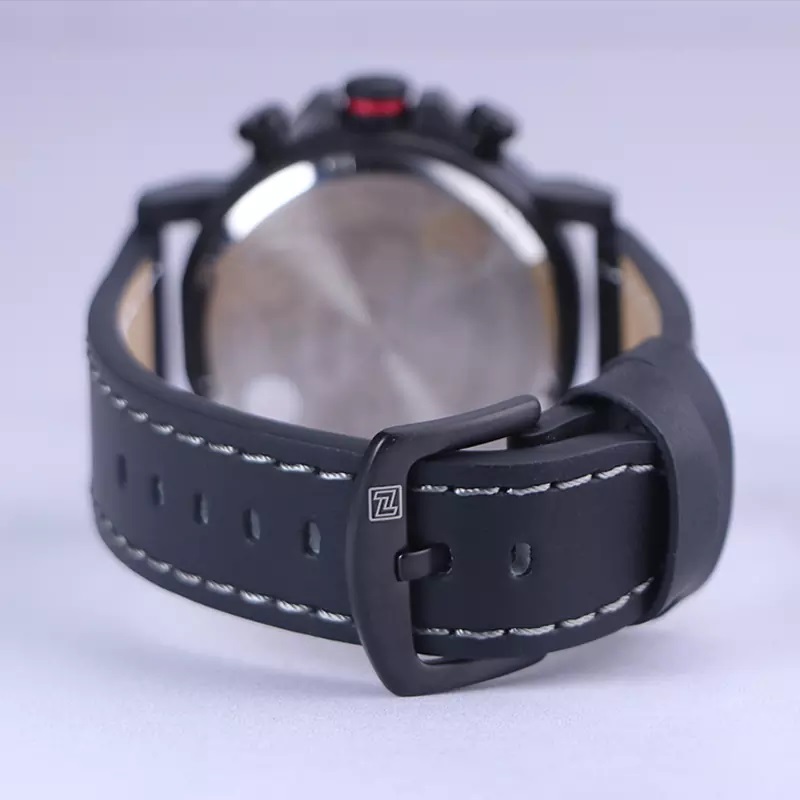 خرید قسطی| ساعت مچی نیوی فورس مردانه دو زمانه بند چرم مشکی 9135/1