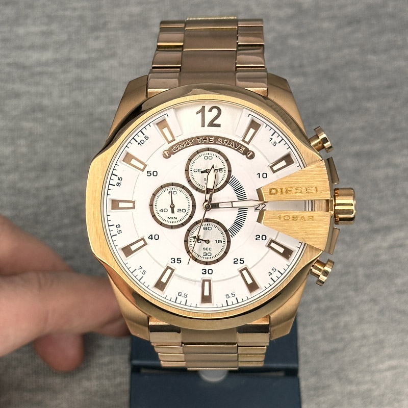 خرید قسطی | ساعت مچی مردانه دیزل شاخدار سه موتور فعال کرنوگراف مدل DZ-4318