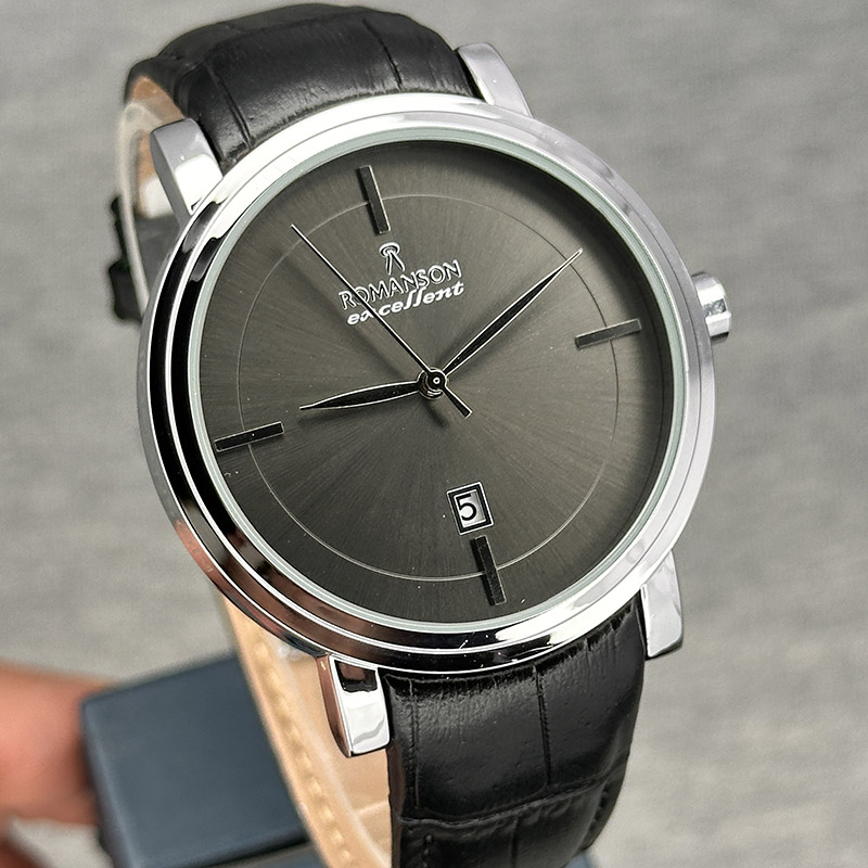 خرید قسطی | ساعت مردانه بند چرم رومانسون MA-2093G