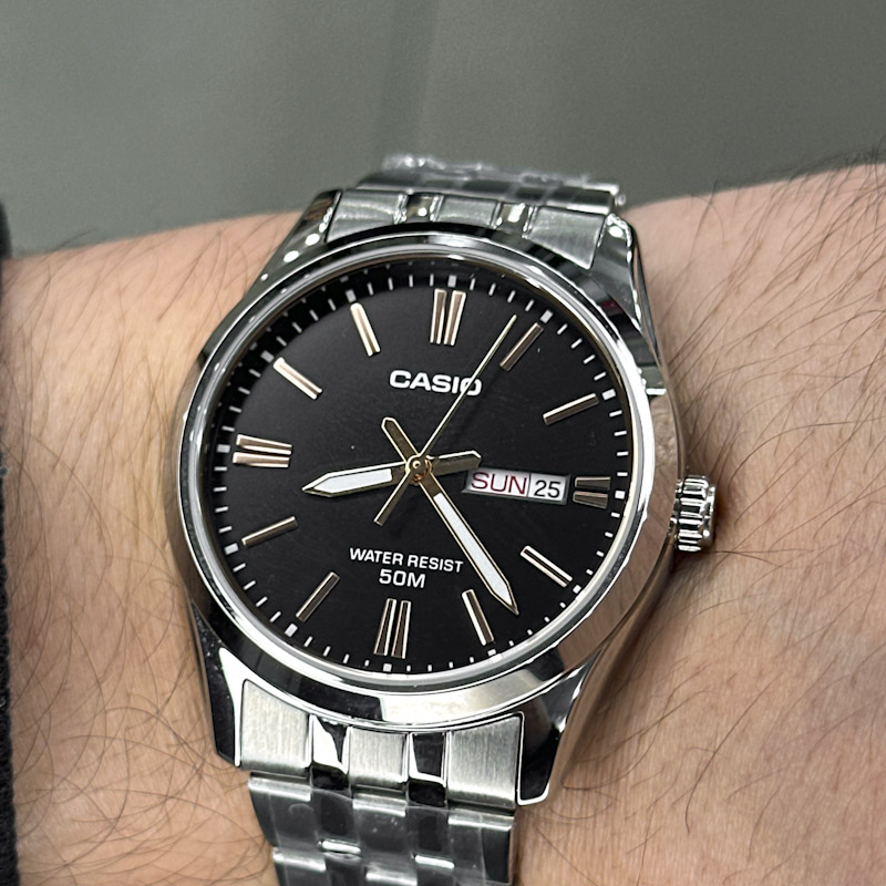 ساعت مچی مردانه کاسیو کلاسیک دو تاریخه مدل CASIO MTP-1335D-1A2