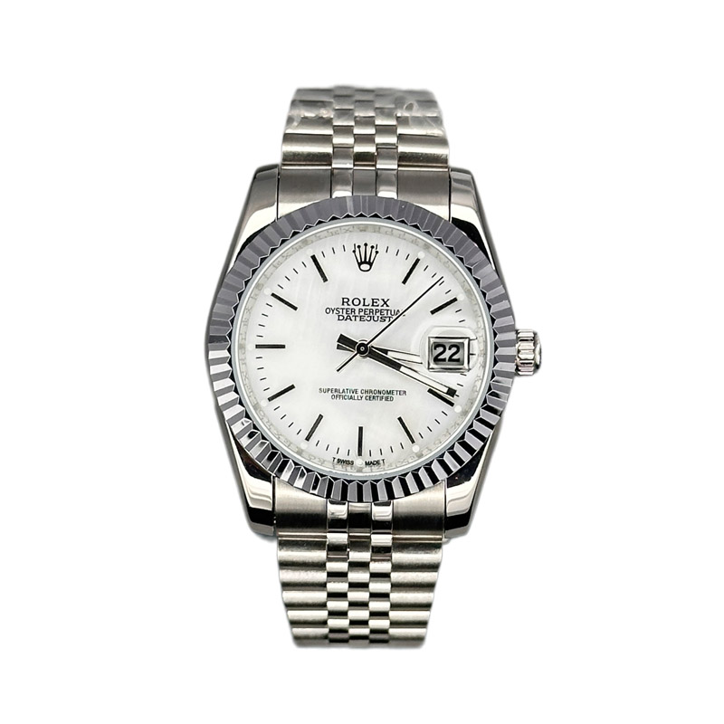 خرید قسطی | ساعت رولکس مردانه نقره ای دیت جاست اندکس خطی سایز 3...