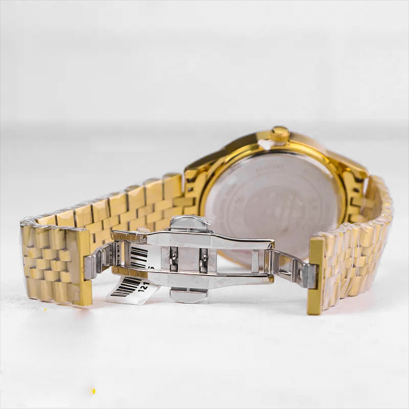 خرید قسطی| ساعت مچی مردانه سیکو طلایی صفحه سفید OS 9/60