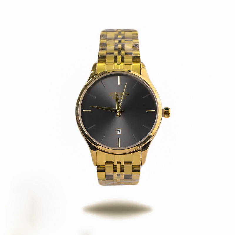 خرید قسطی| ساعت مچی مردانه سیکو طلایی صفحه مشکی  OS 9/39