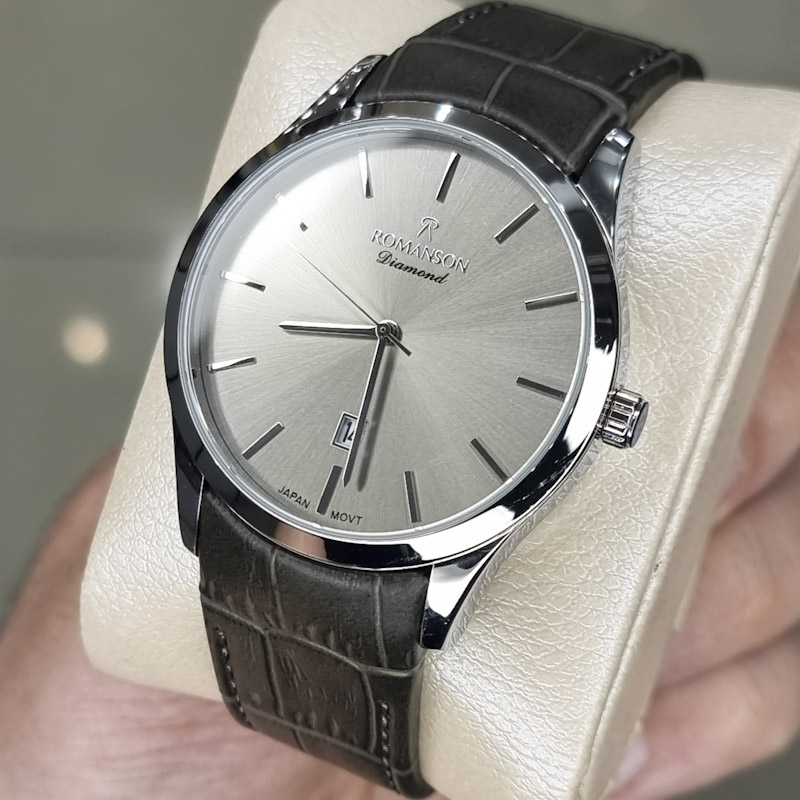 خرید قسطی | ساعت مردانه بند چرم رومانسون M1533G-6