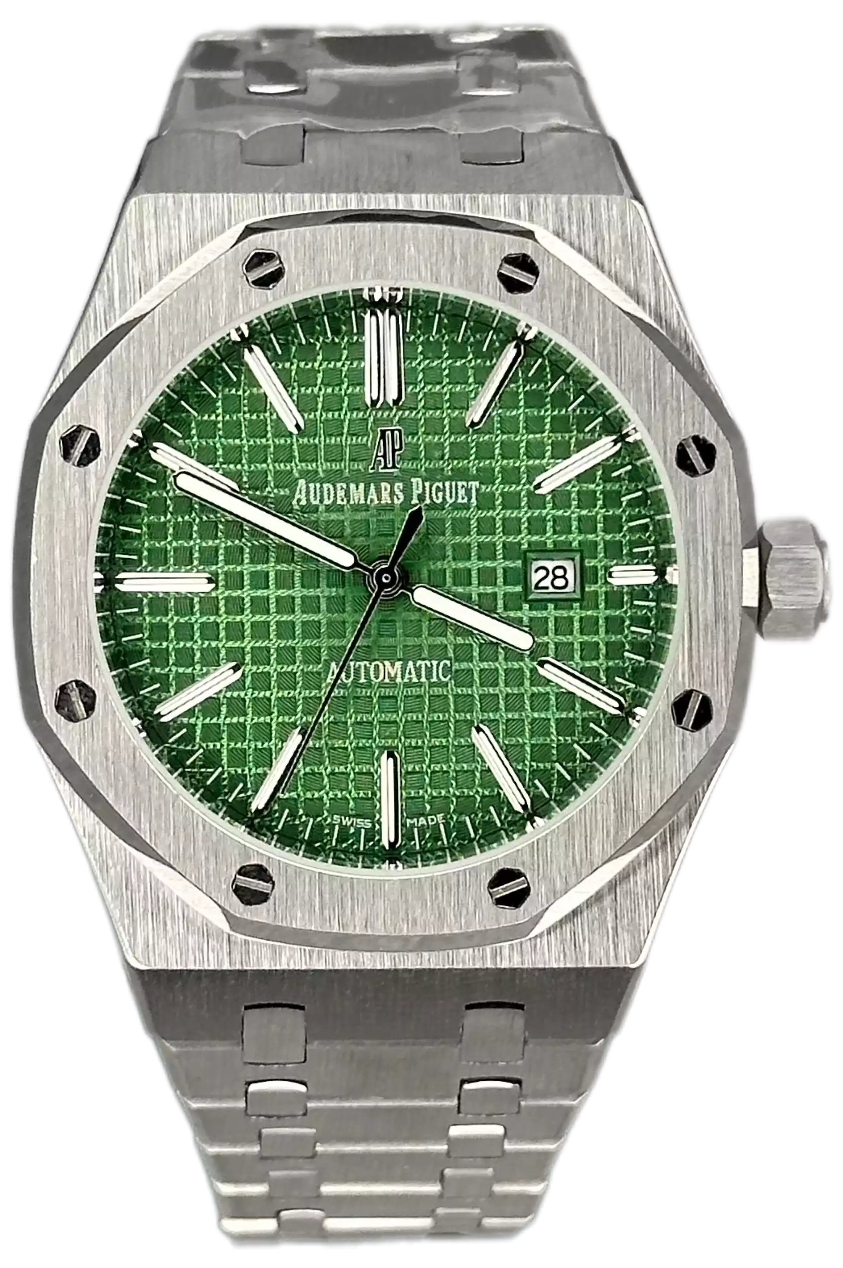 ساعت اودمار پیگه رویال اوک صفحه سبز مدل  Ap Royal Oak FW0058