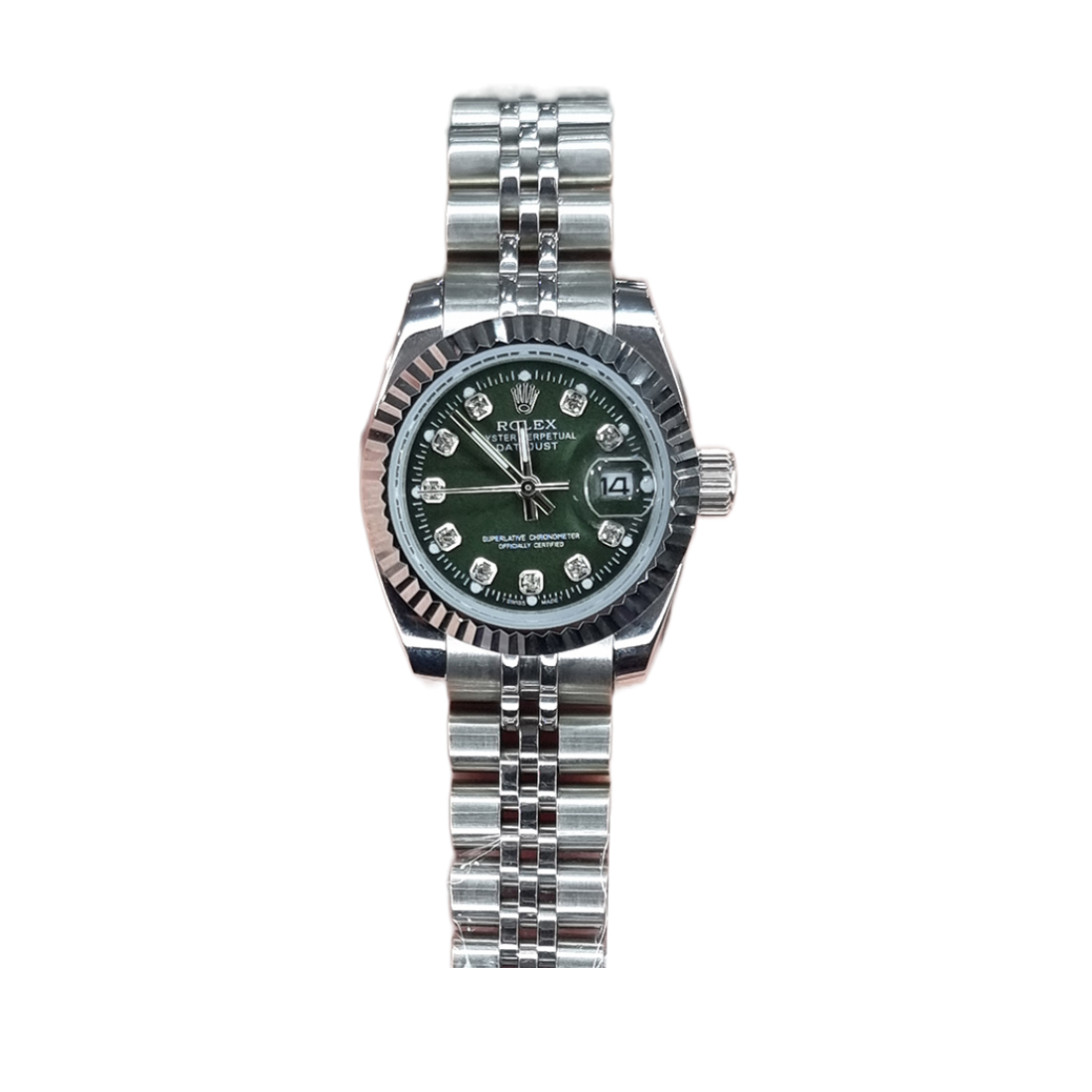 خرید قسطی | ساعت رولکس زنانه  صفحه سبز سایز کوچک  DatejustGS4412-3