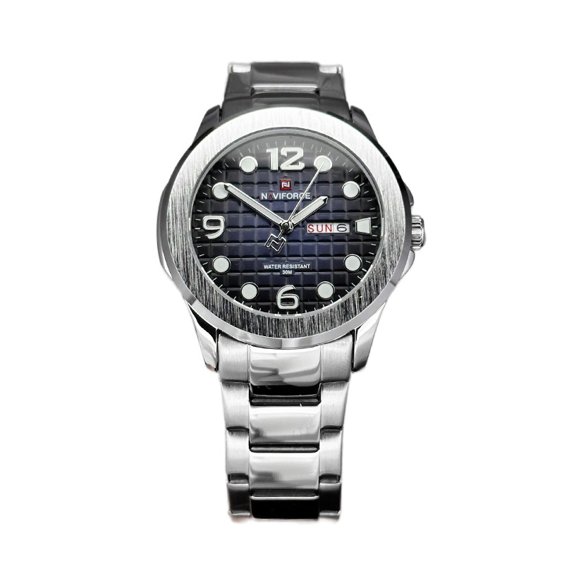 خرید قسطی|ساعت مردانه نیوی فورس کلاسیک اسپرت نقره ای NF9244