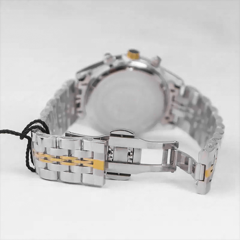 خرید قسطی | ساعت مچی مردانه سیتیزن طرح سه موتوره نقره ای طلایی G 9766/18