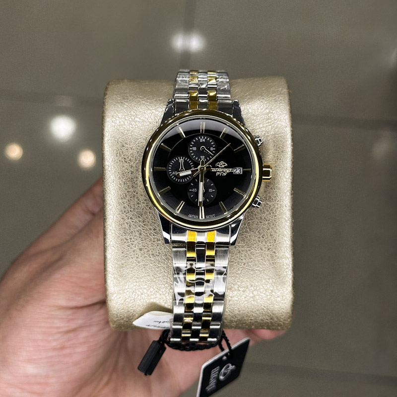 خرید قسطی | ساعت مچی زنانه الگانس  نقره ای طلایی  L 2360/2