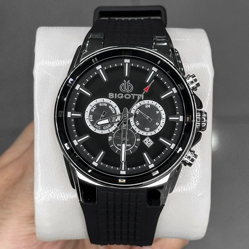 ساعت مچی مردانه بیگوتی دوال تایم بند رابر مشکی BG.1.10648/1