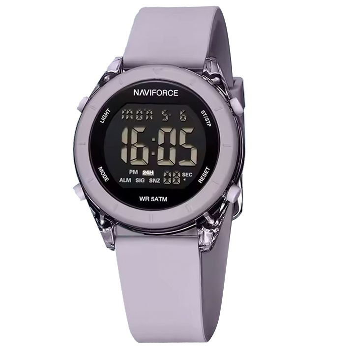 خرید قسطی| ساعت مچی دخترانه نیوی فورس بند رابر بنفش 7108/4