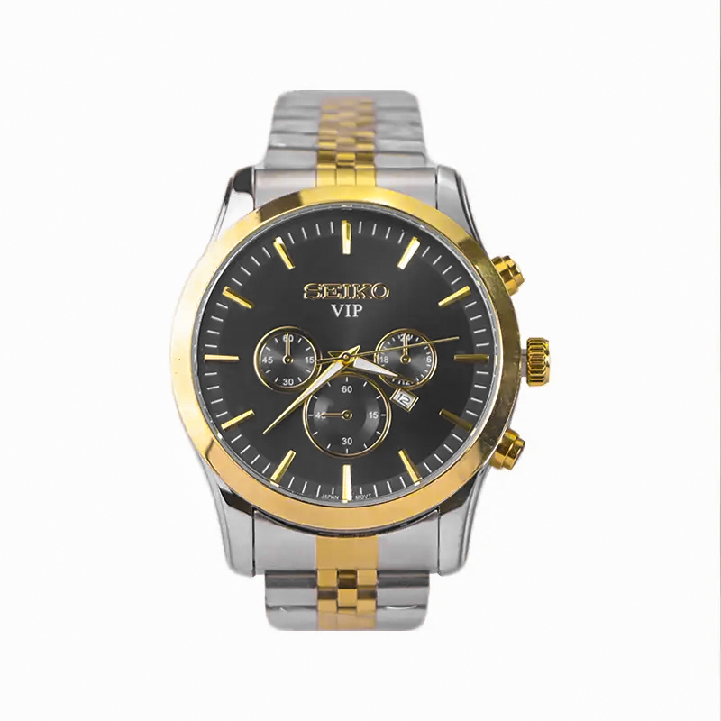 خرید قسطی| ساعت مچی مردانه سیکو طرح 3 موتوره صفحه مشکی G 105/1