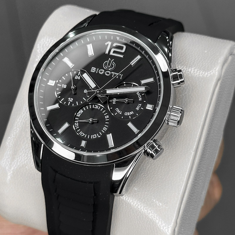 ساعت مچی مردانه بیگوتی رابر مشکی فول تایم BG.1.10493-1