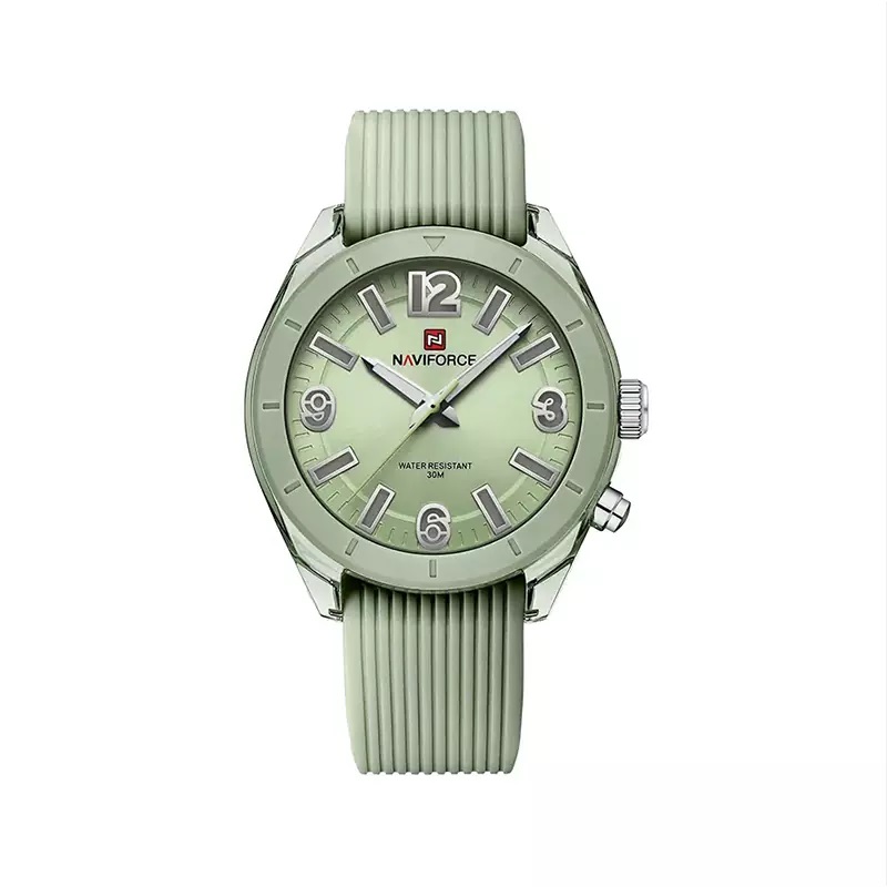 خرید قسطی| ساعت مچی دخترانه نیوی فورس بند رابر  سبز 7103/3