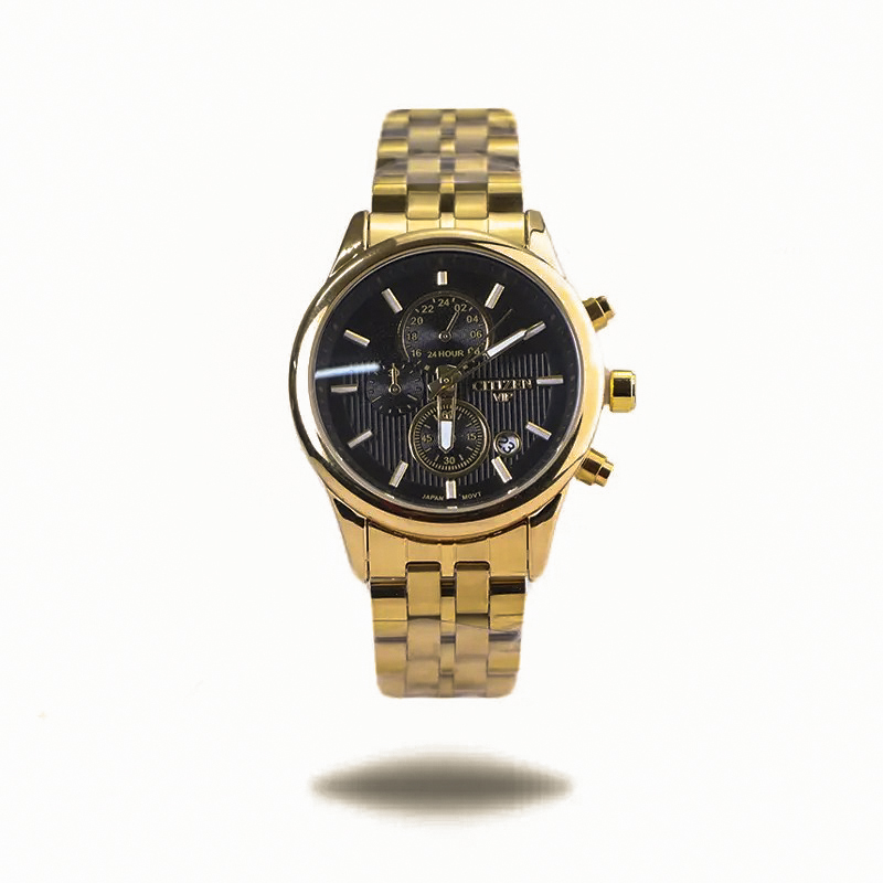 خرید قسطی | ساعت مچی زنانه سیتیزن طرح سه موتوره  طلایی L 2363/17