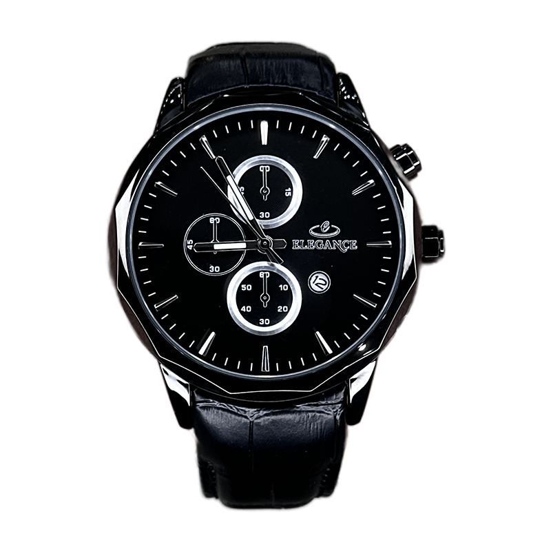 خرید قسطی | ساعت مچی مردانه الگانس طرح سه موتوره بند چرم G2911/31