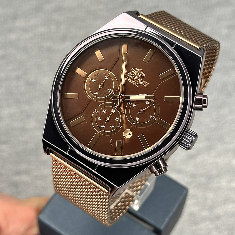 خرید قسطی | ساعت مچی مردانه الگانس سه موتور فعال کرنوگراف ER2084G