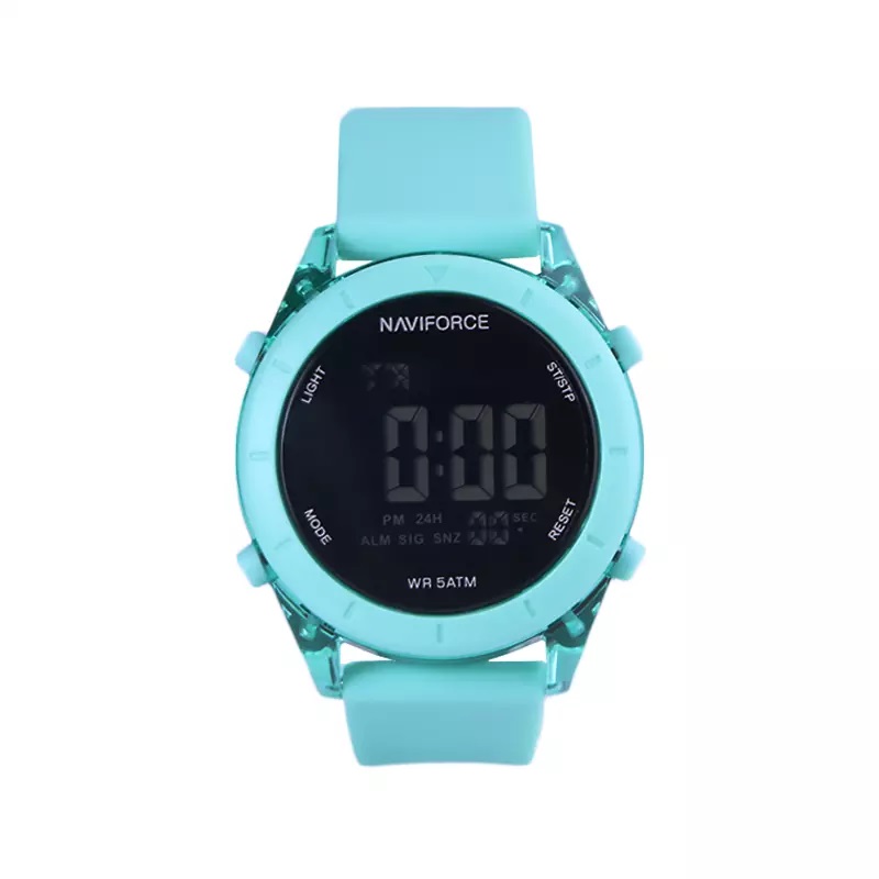 خرید قسطی| ساعت مچی دخترانه نیوی فورس بند رابر آبی تیفانی 7108/5