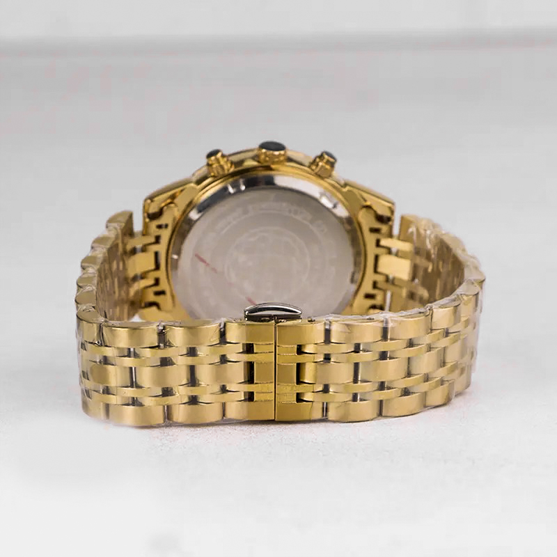 خرید قسطی | ساعت مچی زنانه سیتیزن طرح سه موتوره  طلایی صفحه آبی L 2363/29