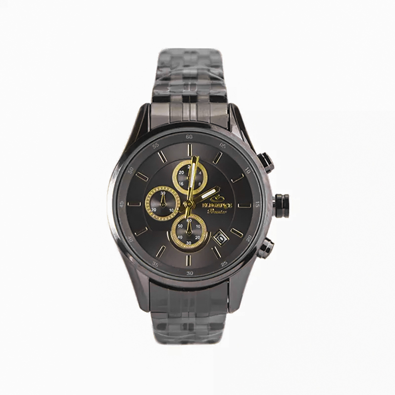 خرید قسطی | ساعت مچی زنانه الگانس طرح سه موتوره دودی جیوه ای L 1306/2