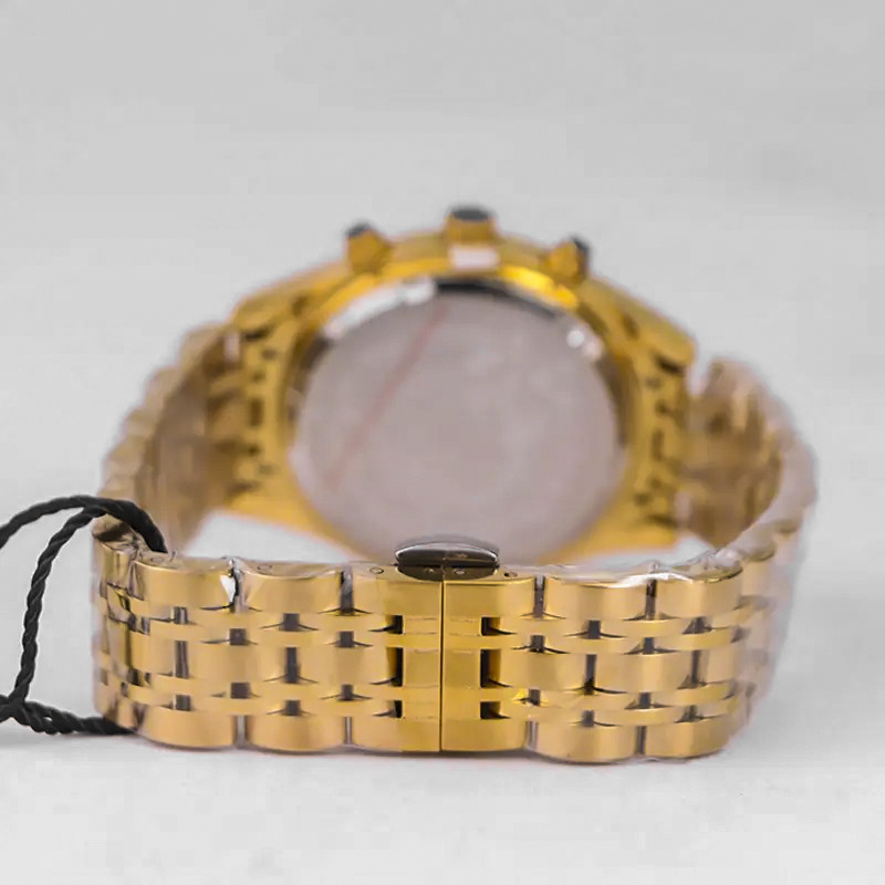 خرید قسطی | ساعت مچی زنانه سیتیزن طرح سه موتوره   طلایی صفحه مشکی L 2363/24