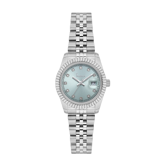 خرید قسطی | ساعت زنانه فری لوک نقره ای صفحه سبز FL.4.10014/2