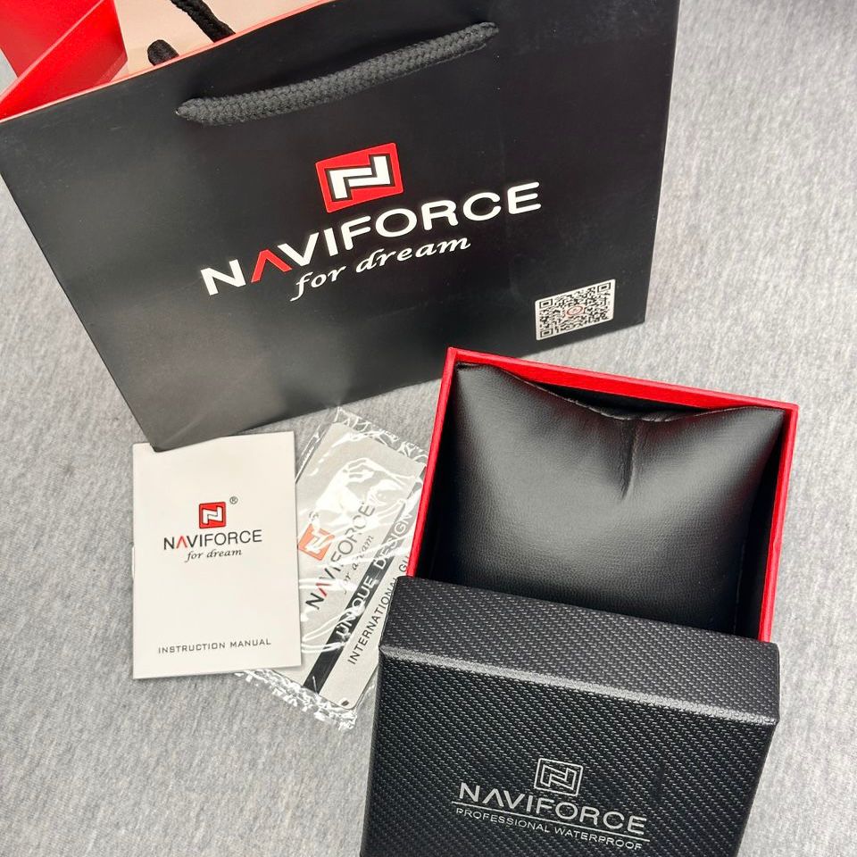 خرید قسطی| ساعت مچی دخترانه نیوی فورس بند رابر  سبز 7103/3