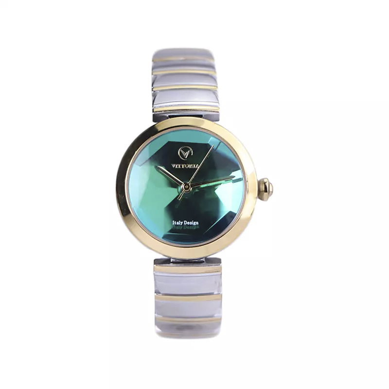 خرید قسطی | ساعت زنانه ویتوریا اورجینالصفحه سبز آینه ای VT 3395/7