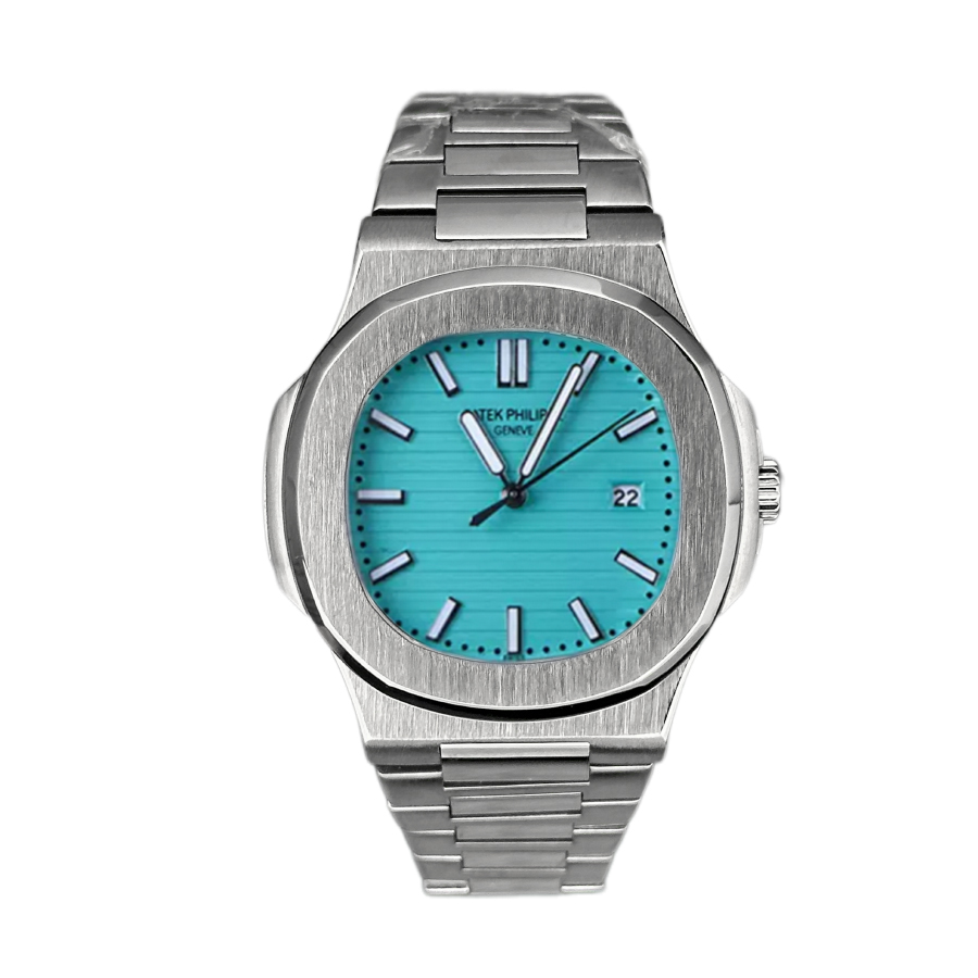 ساعت مچی مردانه پتک فیلیپ ناتیلوس استیل آبی تیفانی مشکی 3A047bT