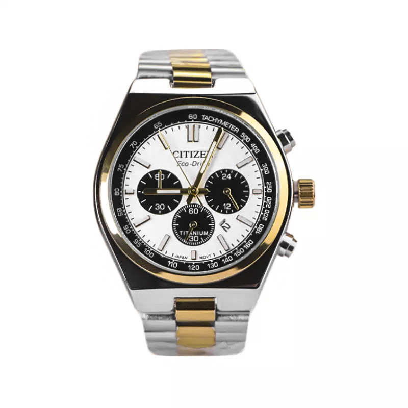 خرید قسطی | ساعت مچی مردانه سیتیزن طرح سه موتوره  نقره ای طلایی G 981/3