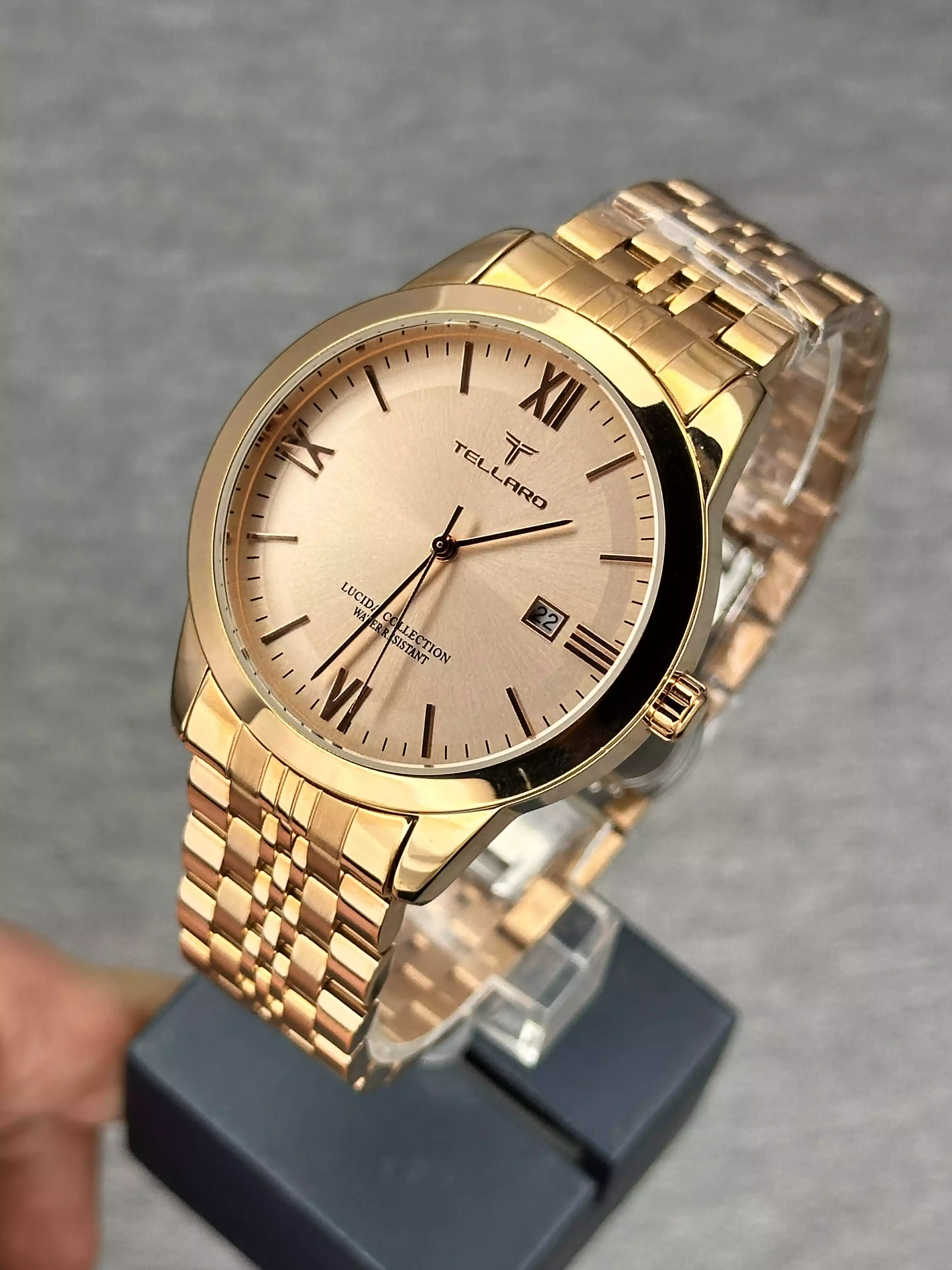 خرید قسطی | ساعت مردانه کلاسیک تلارو اورجینال رزگلد Tellaro T3051G