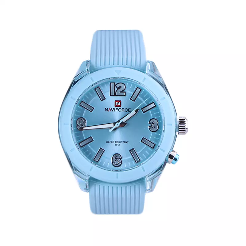 خرید قسطی| ساعت مچی دخترانه نیوی فورس بند رابر  آبی 7103/7