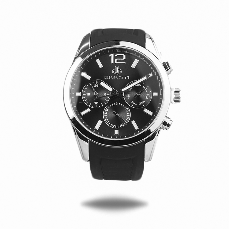ساعت مچی مردانه بیگوتی رابر مشکی فول تایم BG.1.10493-1