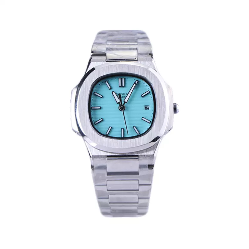ساعت مچی زنانه پتک فیلیپ ناتیلوس استیل آبی تیفانی  3A047lbt