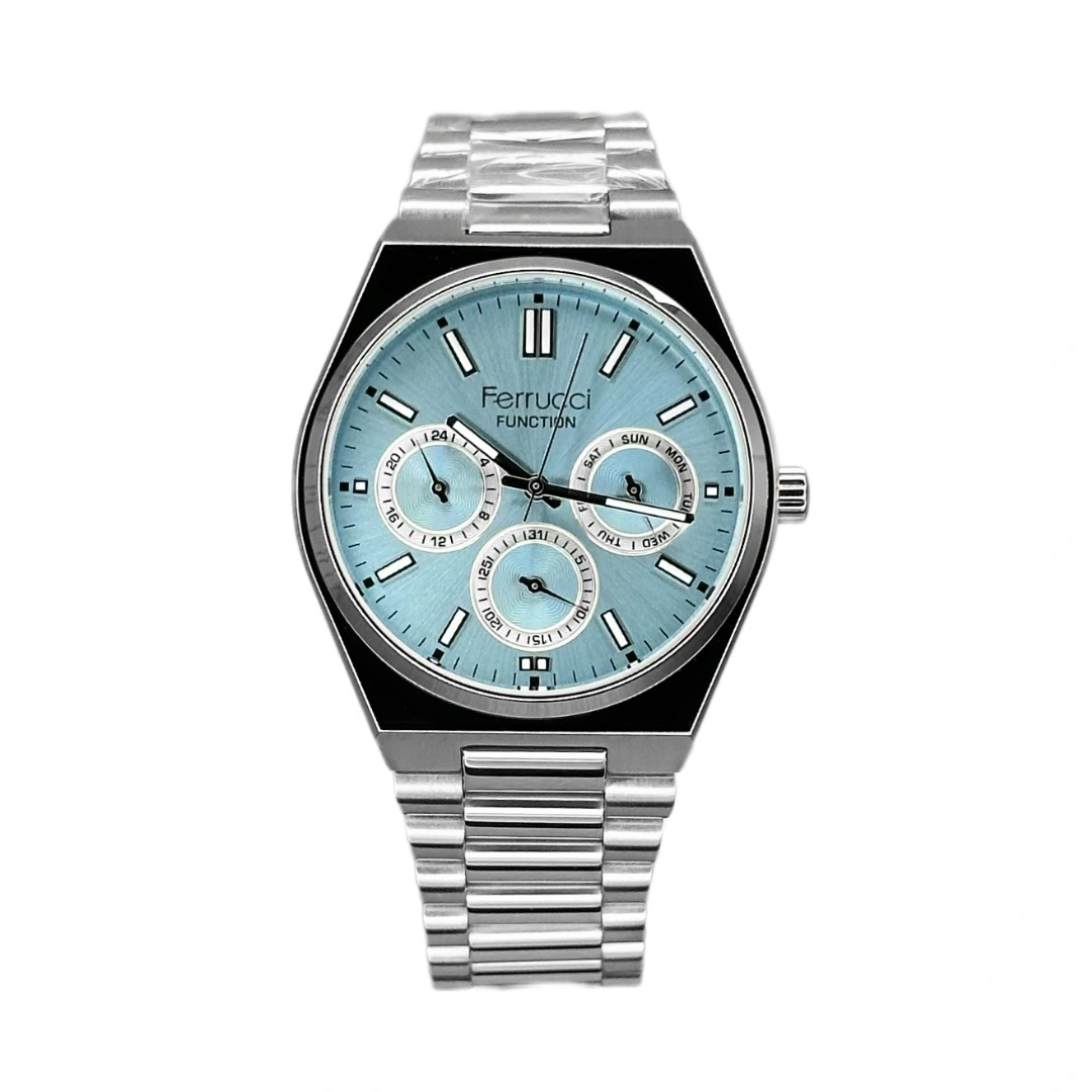 خرید قسطی | ساعت عقربه ای فروچی مردانه صفحه آبی تیفانی FC 03523/0...
