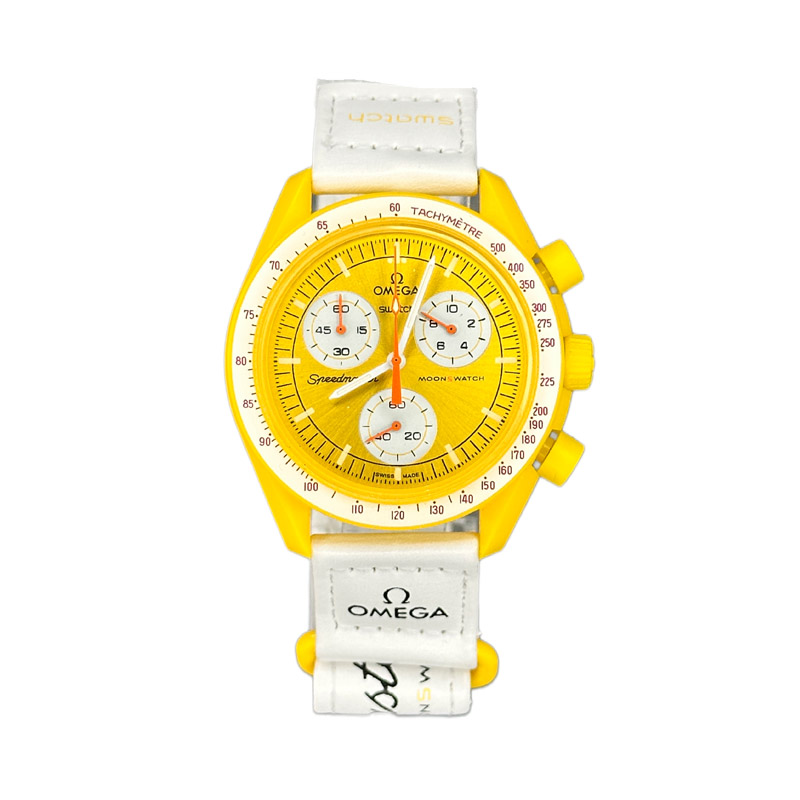 خرید قسطی | ساعت مچی اسپرت امگا مون سواچ 3 موتور کرنوگراف (خورشید)